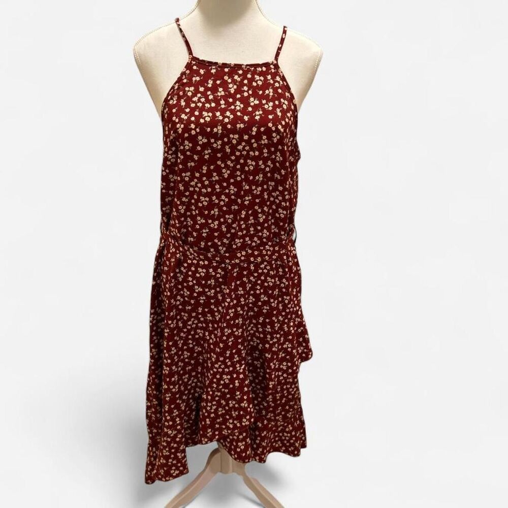 Unbranded Women's Red and Burgundy Dress
